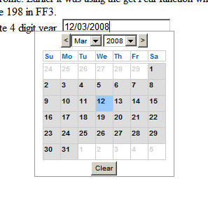 Javascript Calendar/DateTime Picker control
